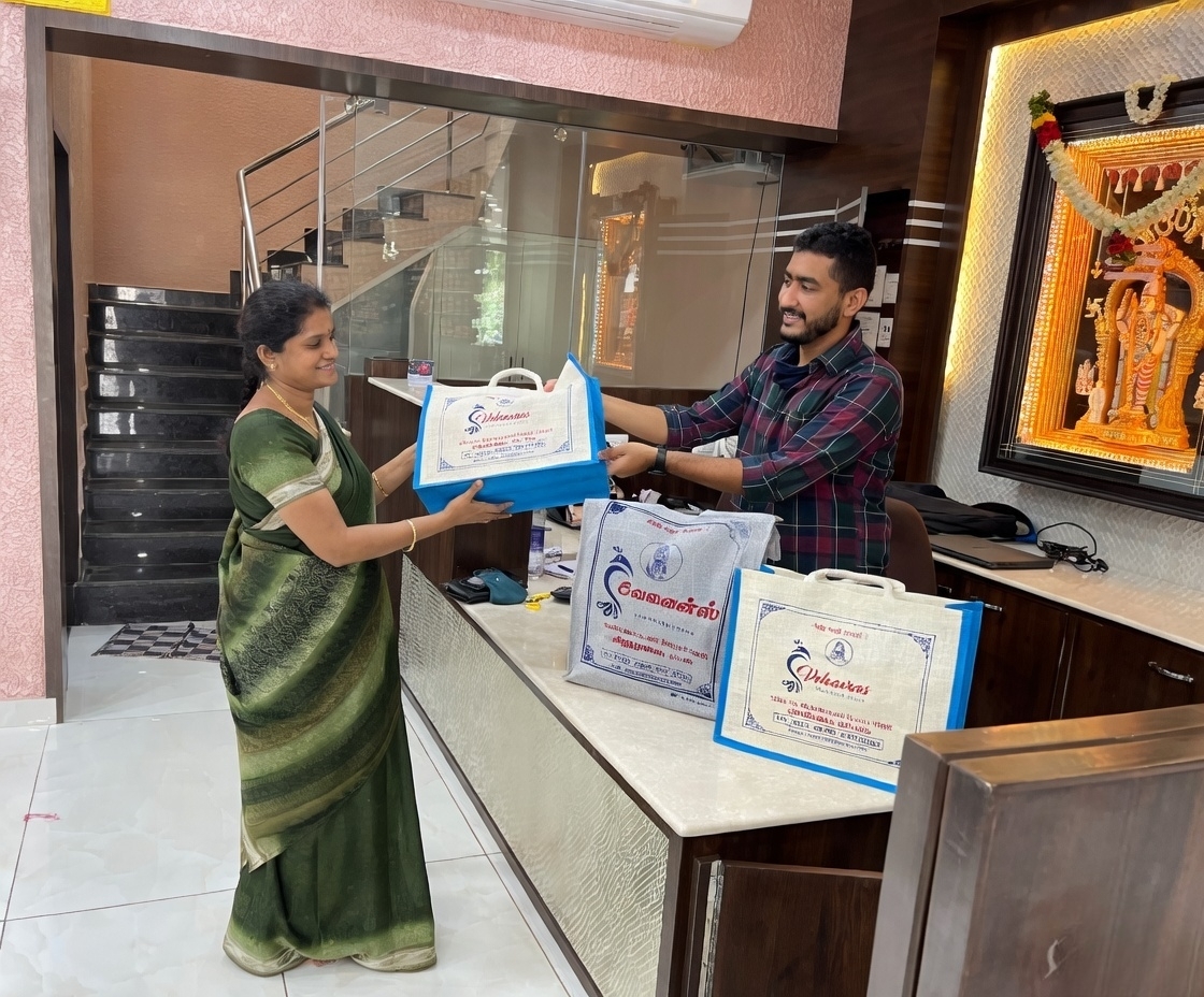 Traditional Sirumugai Pattu draped by our beloved customer