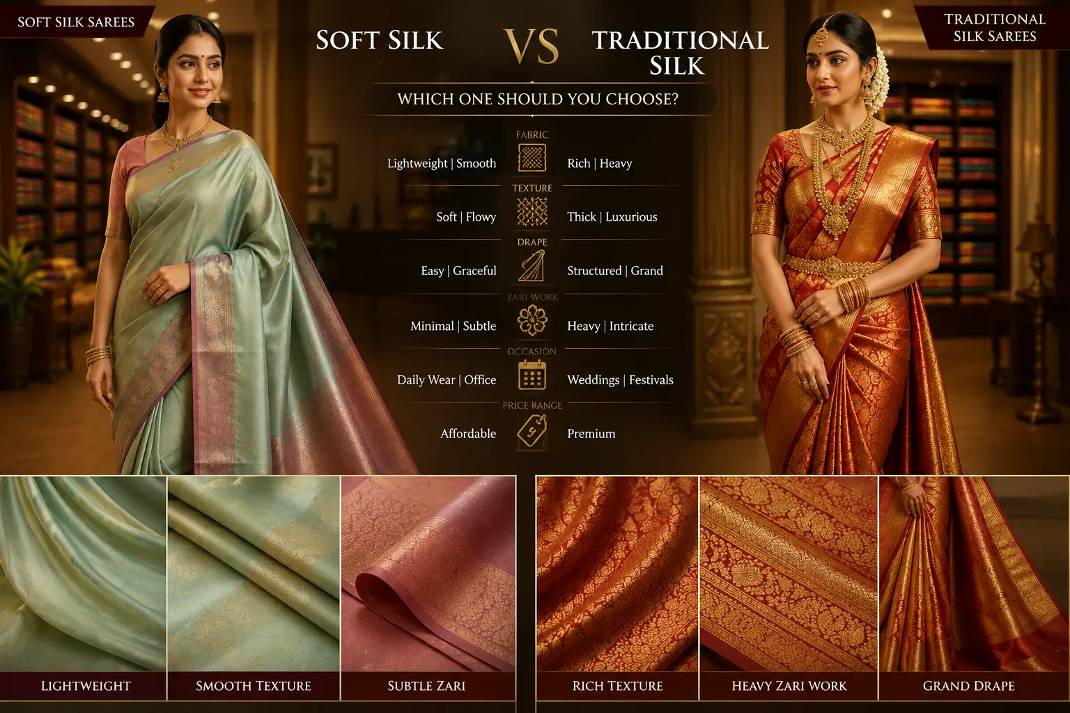 Soft-Silk-vs-Traditional-Silk-Sarees